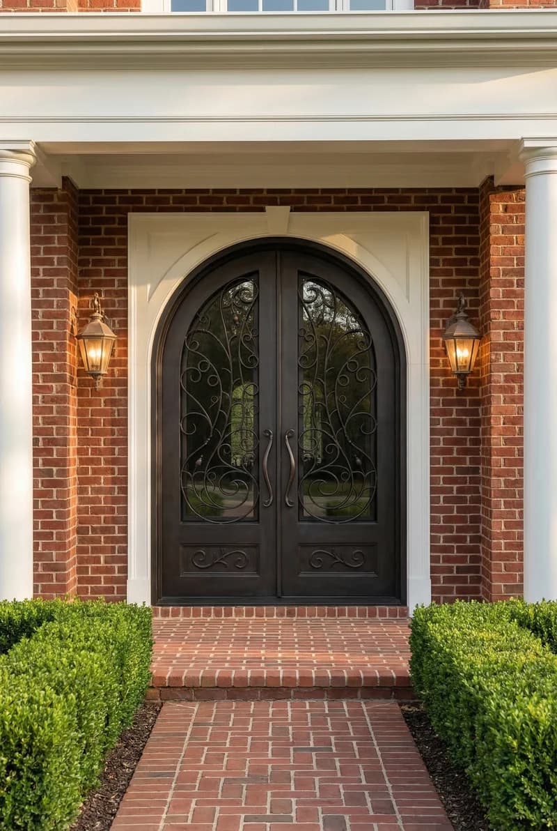 Arched Top Double Door in setting - DA001