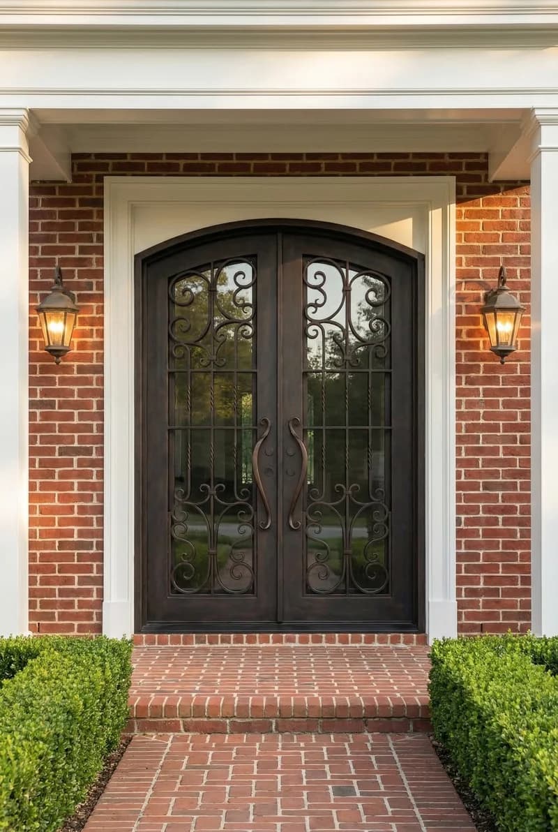 Eyebrow Top Double Door in setting - DE001