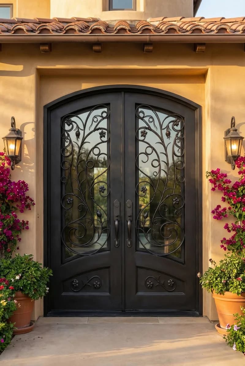 Eyebrow Top Double Door in setting - DE004