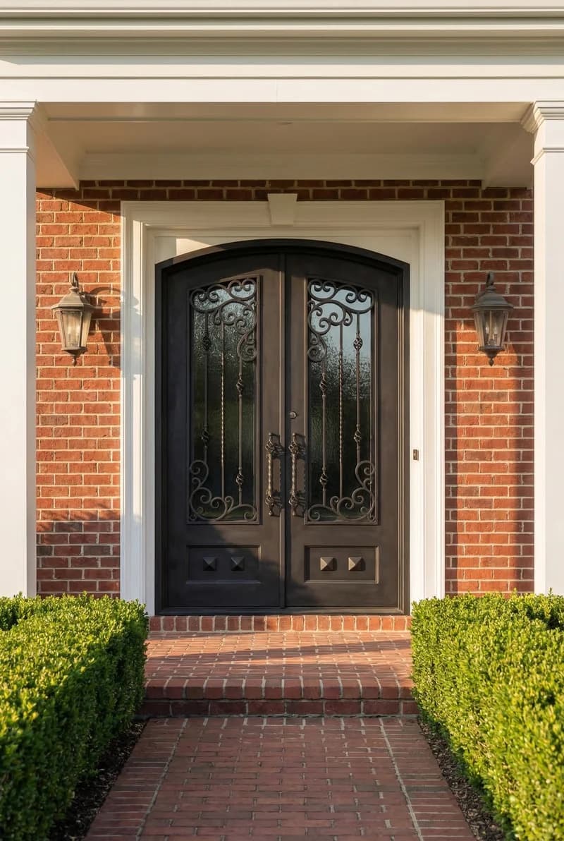 Eyebrow Top Double Door in setting - DE008