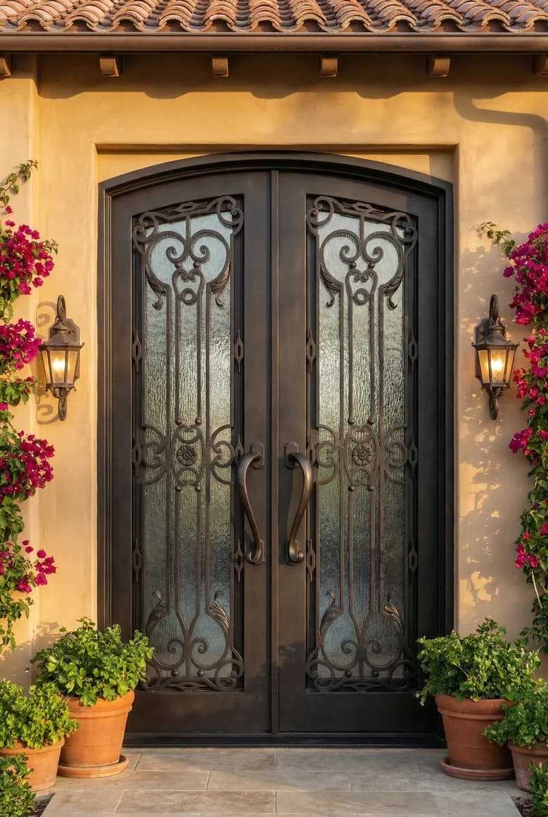 Eyebrow Top Double Door in setting - DE022