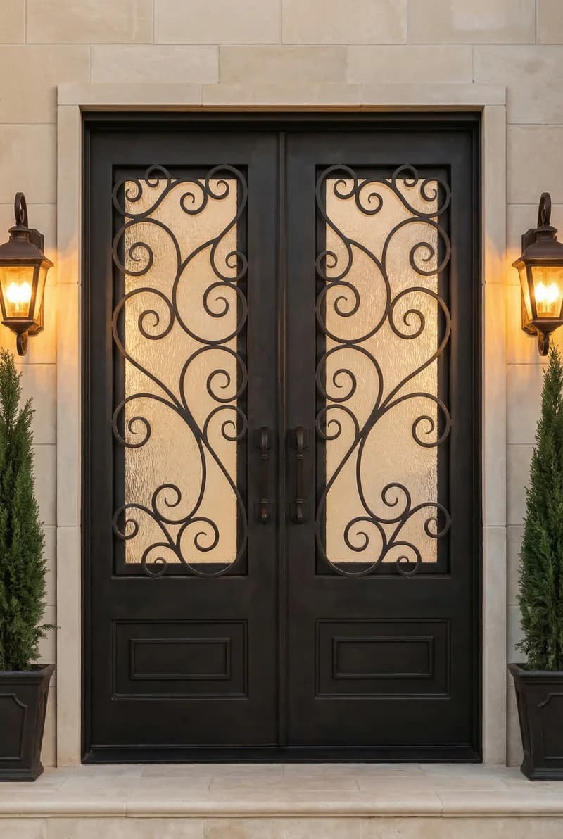 Straight Top Double Door in setting - DS003