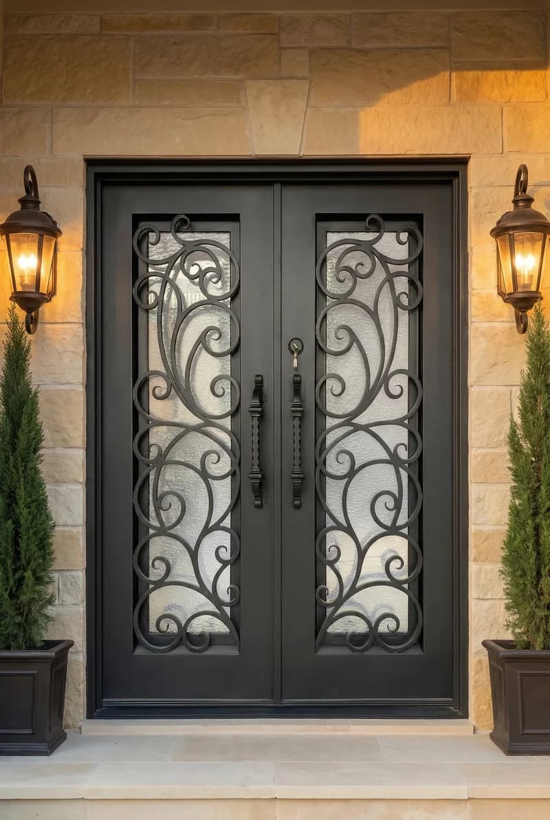 Straight Top Double Door in setting - DS005