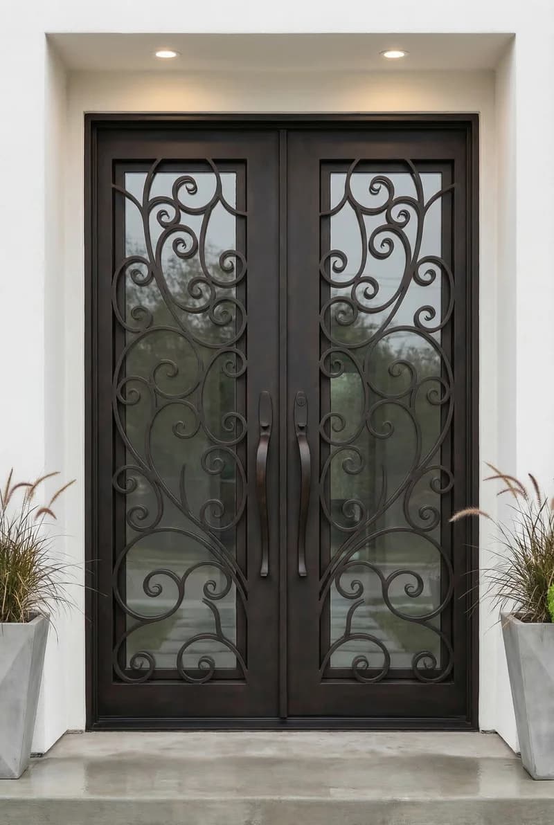 Straight Top Double Door in setting - DS006