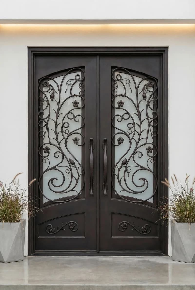 Straight Top Double Door in setting - DS008