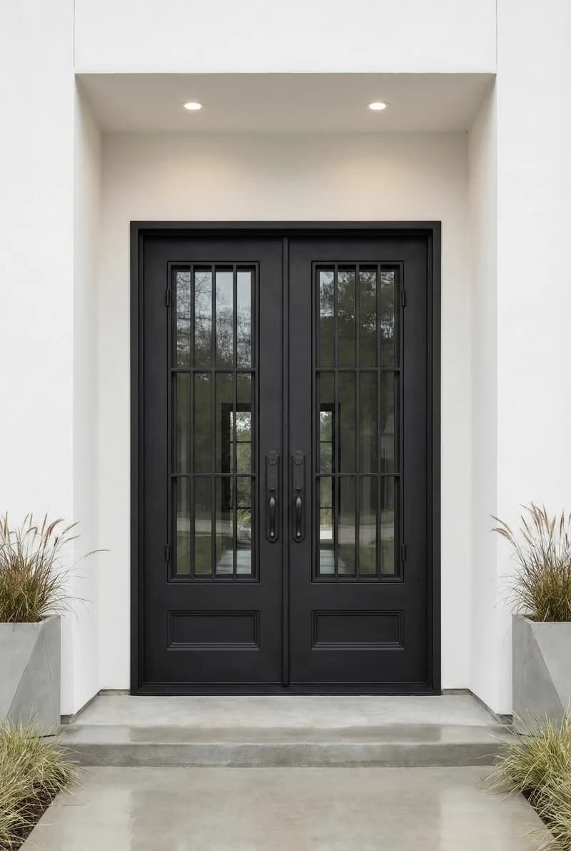 Straight Top Double Door in setting - DS013