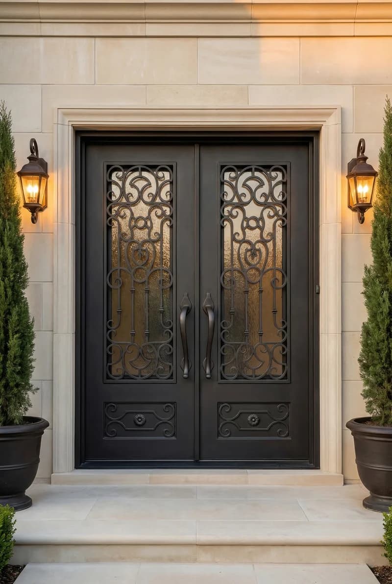 Straight Top Double Door in setting - DS015