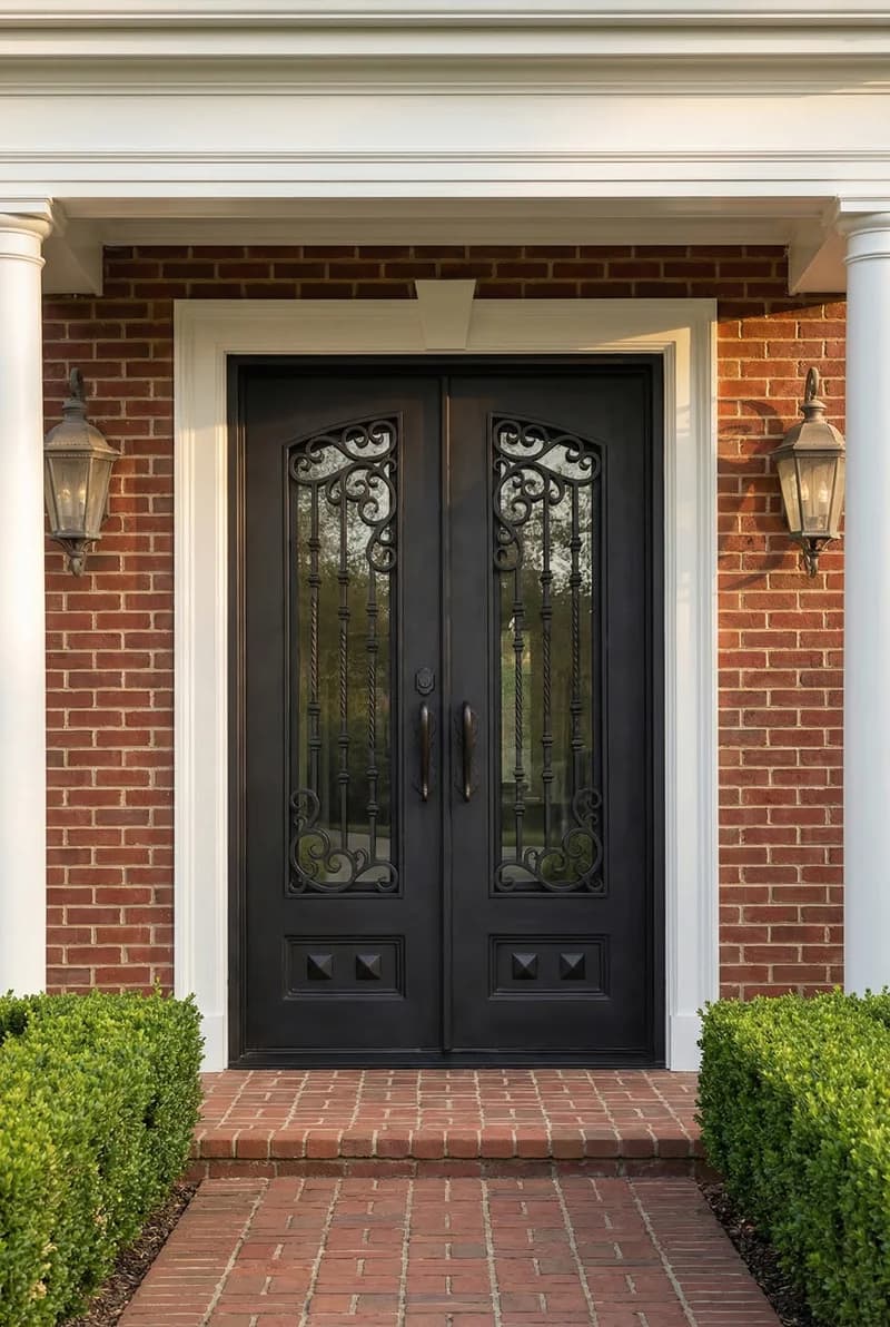 Straight Top Double Door in setting - DS026