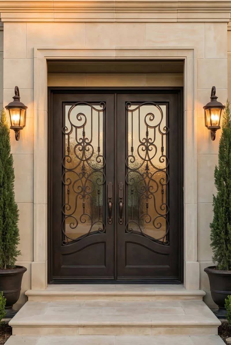 Straight Top Double Door in setting - DS028