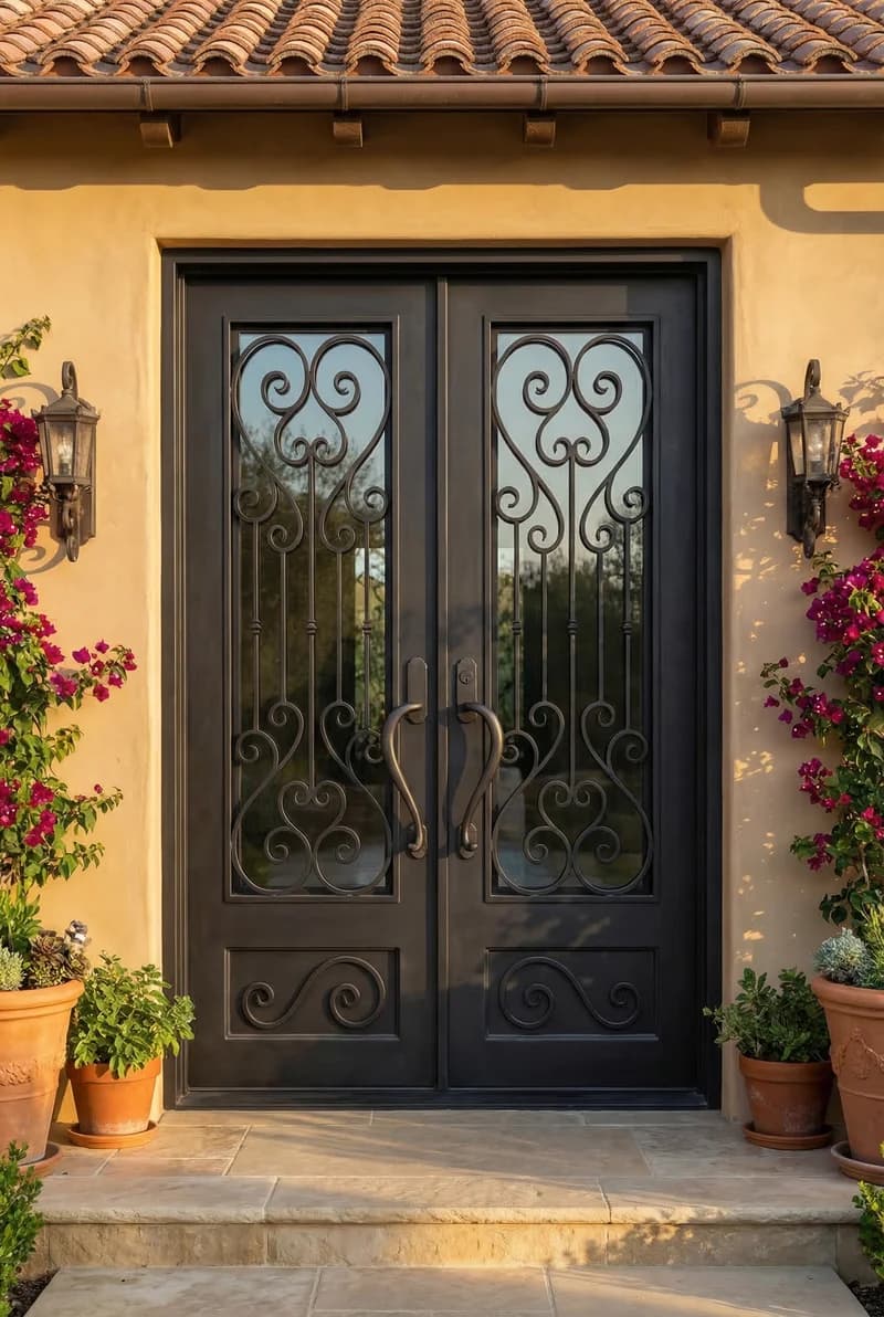 Straight Top Double Door in setting - DS031