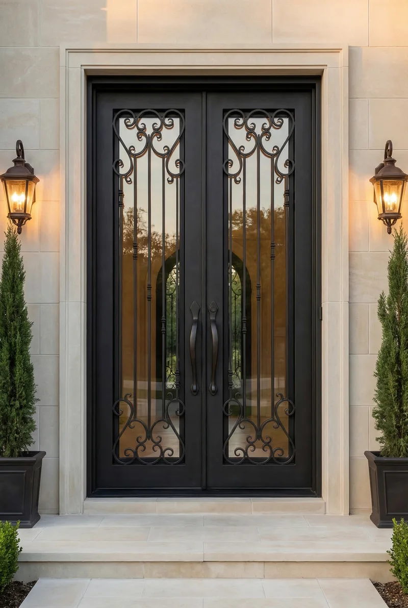 Straight Top Double Door in setting - DS037