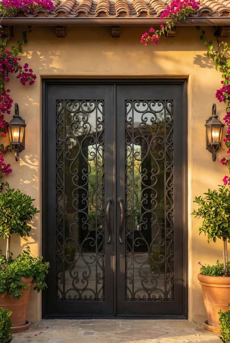 Straight Top Double Door in setting - DS039