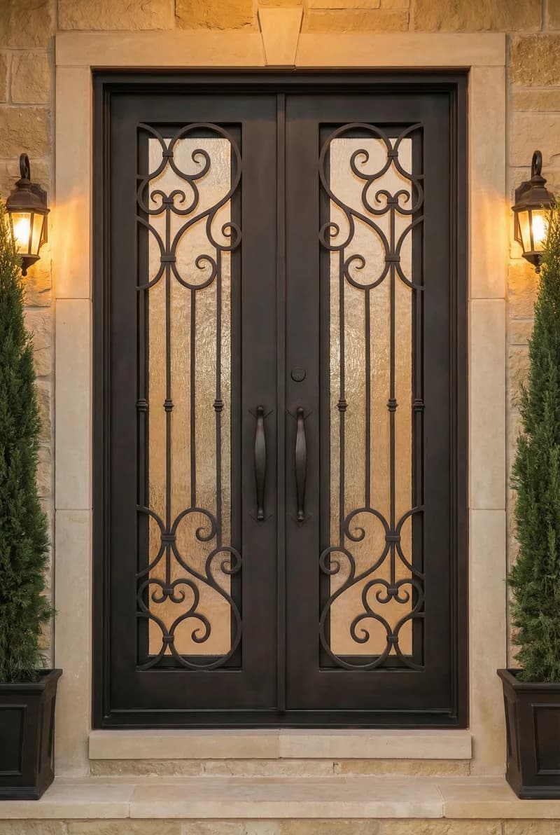 Straight Top Double Door in setting - DS042