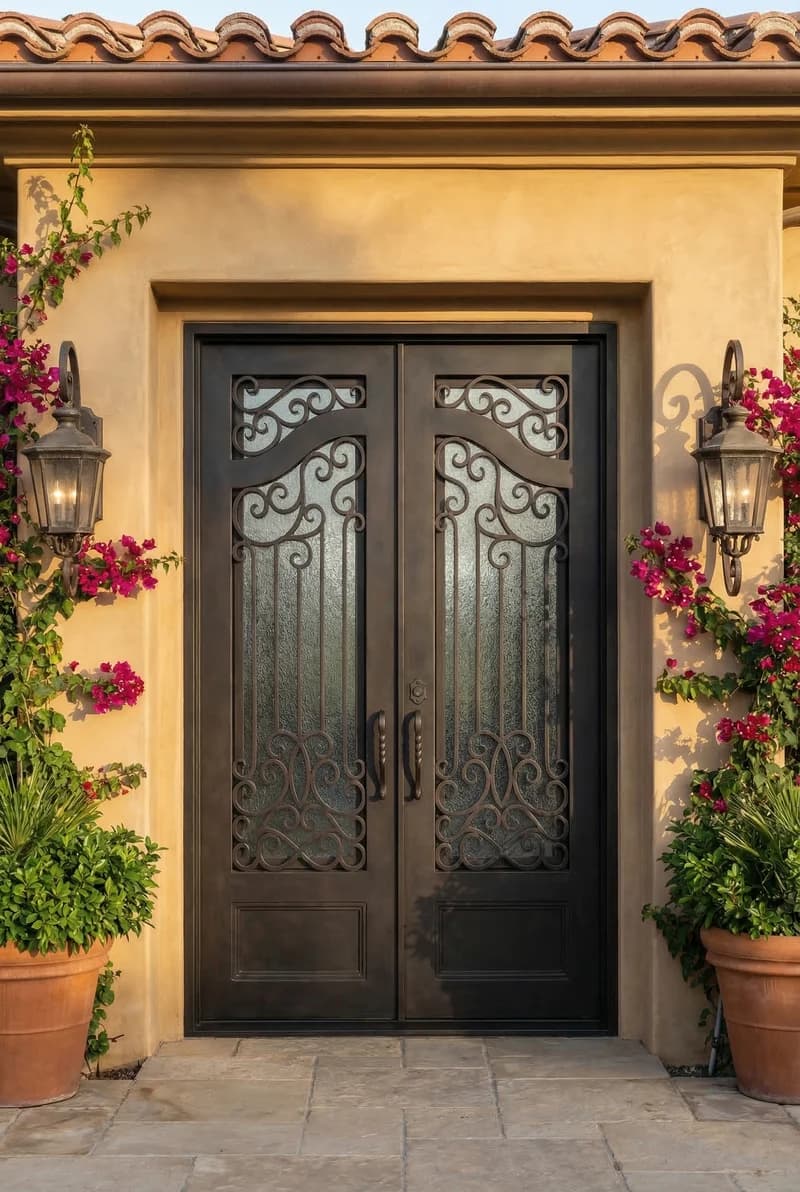 Straight Top Double Door in setting - DS043