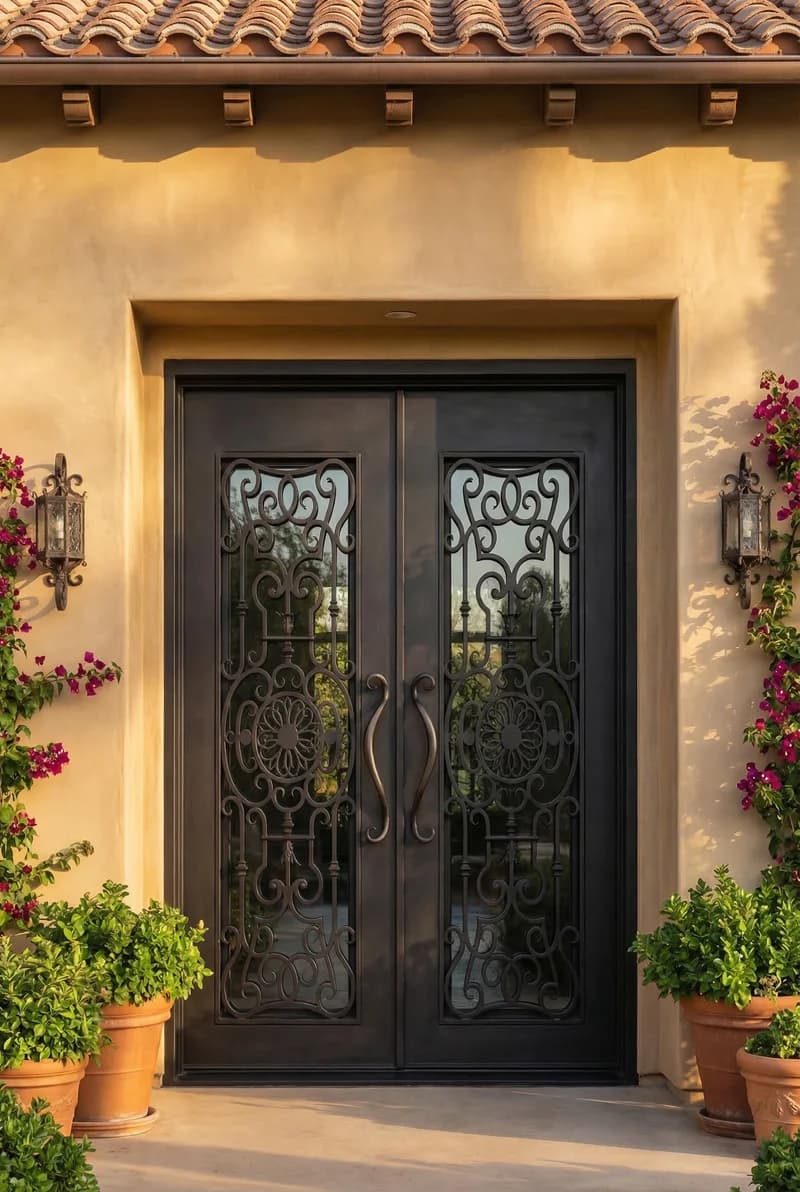 Straight Top Double Door in setting - DS044