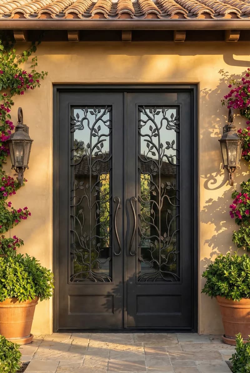 Straight Top Double Door in setting - DS046