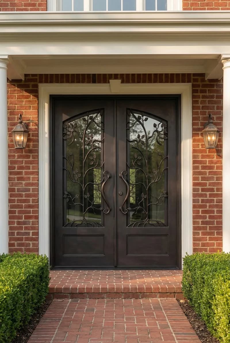 Straight Top Double Door in setting - DS047