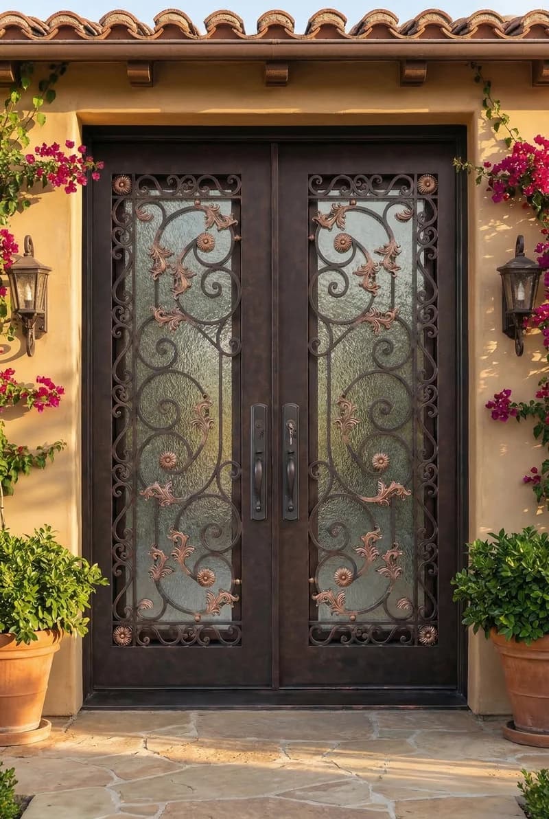 Straight Top Double Door in setting - DS059