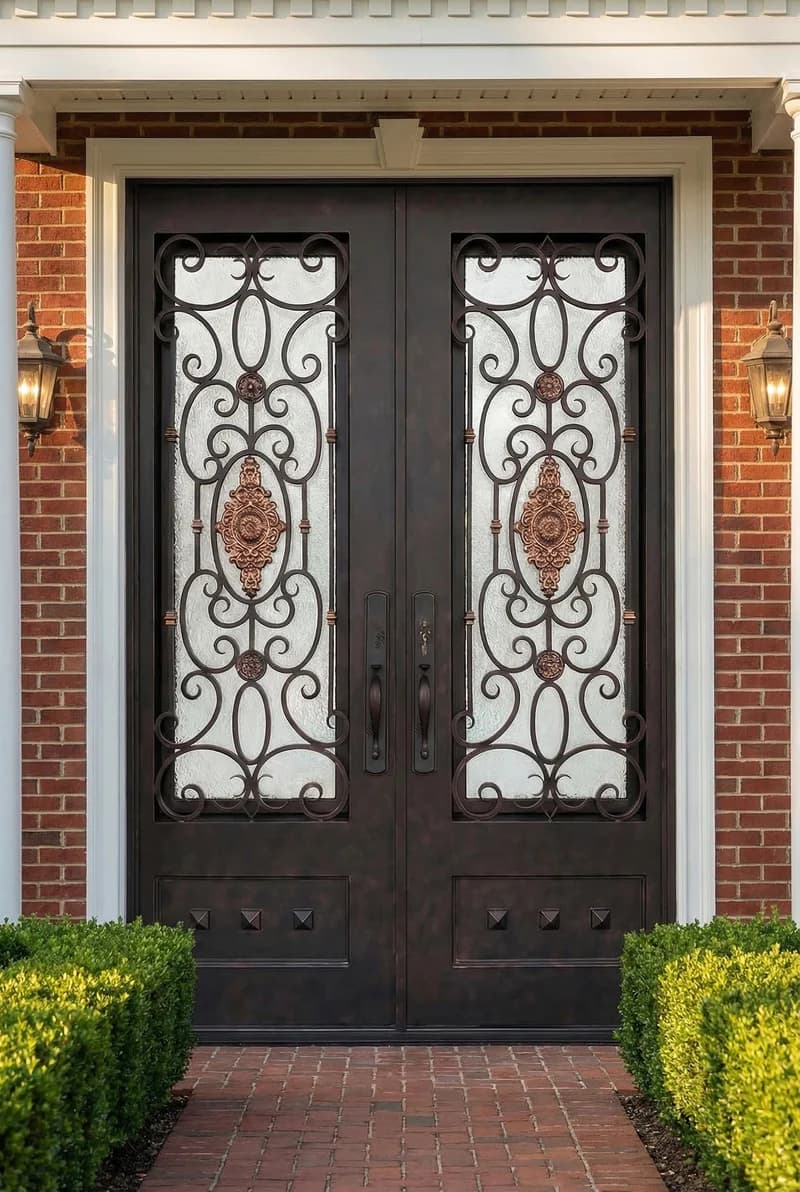 Straight Top Double Door in setting - DS060