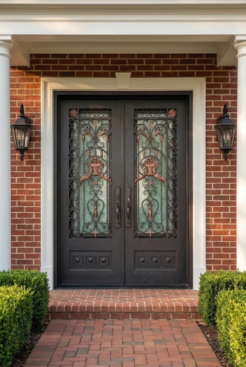 Straight Top Double Door in setting - DS063