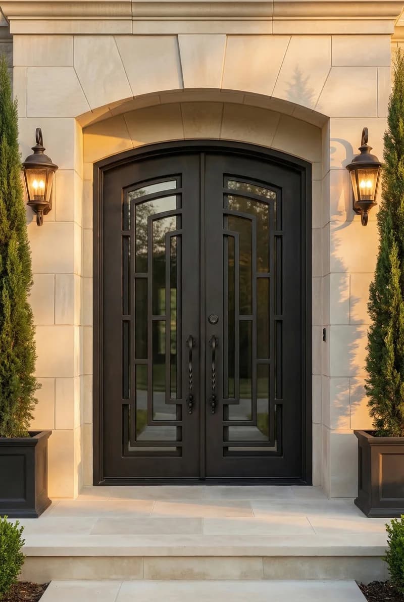 Straight Top Double Door in setting - DS102