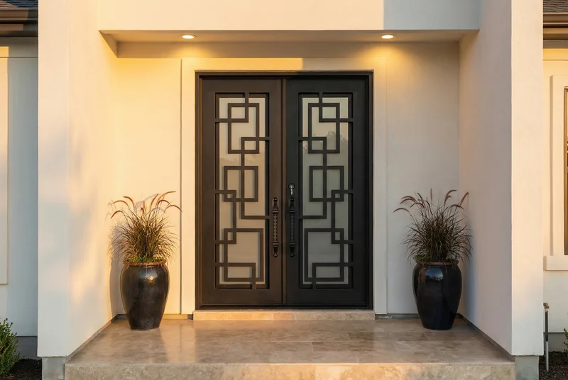 Straight Top Double Door in setting - DS104