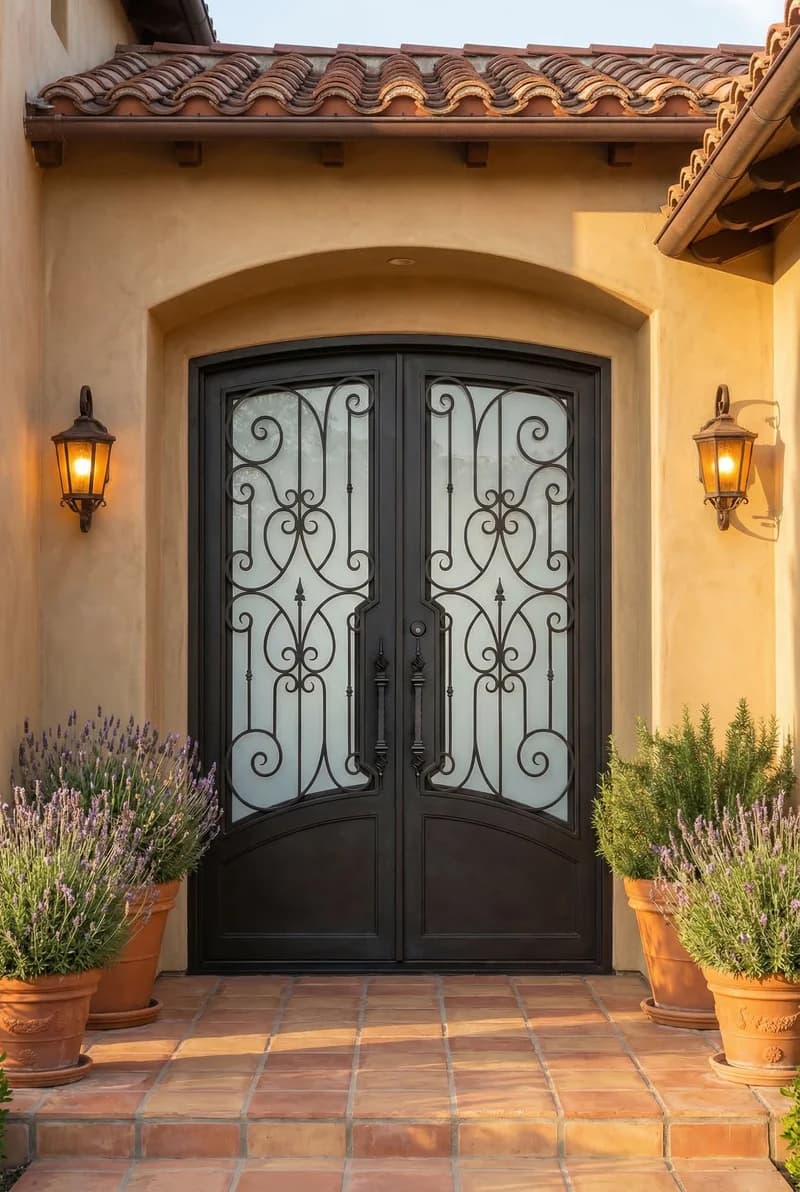 Straight Top Double Door in setting - DS106