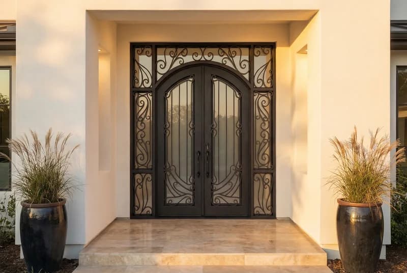 Straight Top Double Door in setting - DS108