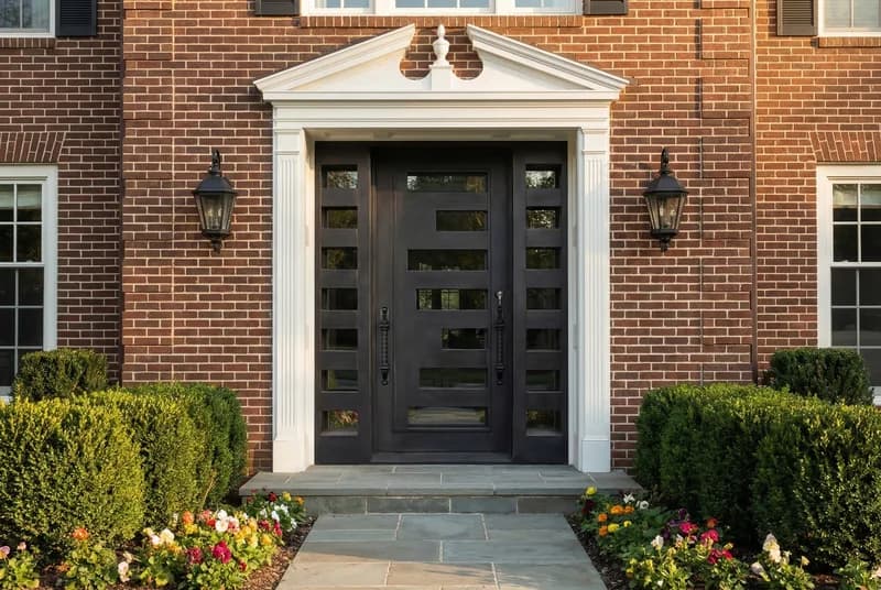 Straight Top Double Door in setting - DS109