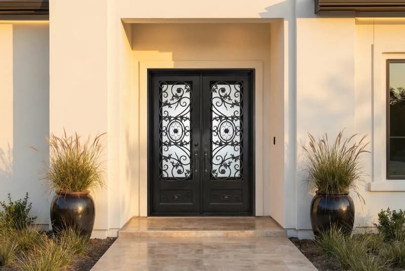 Straight Top Double Door in setting - DS112