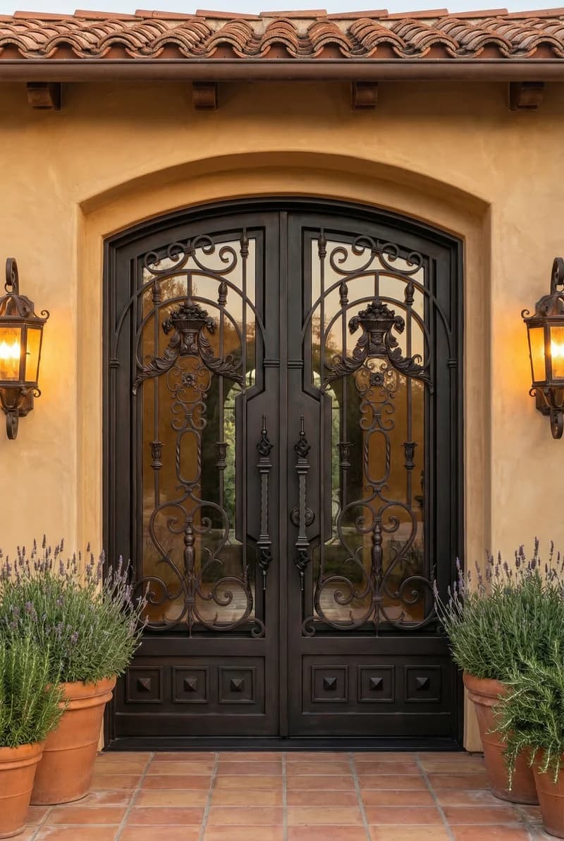 Straight Top Double Door in setting - DS115