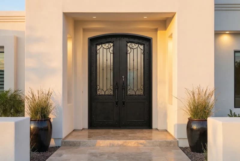 Straight Top Double Door in setting - DS120