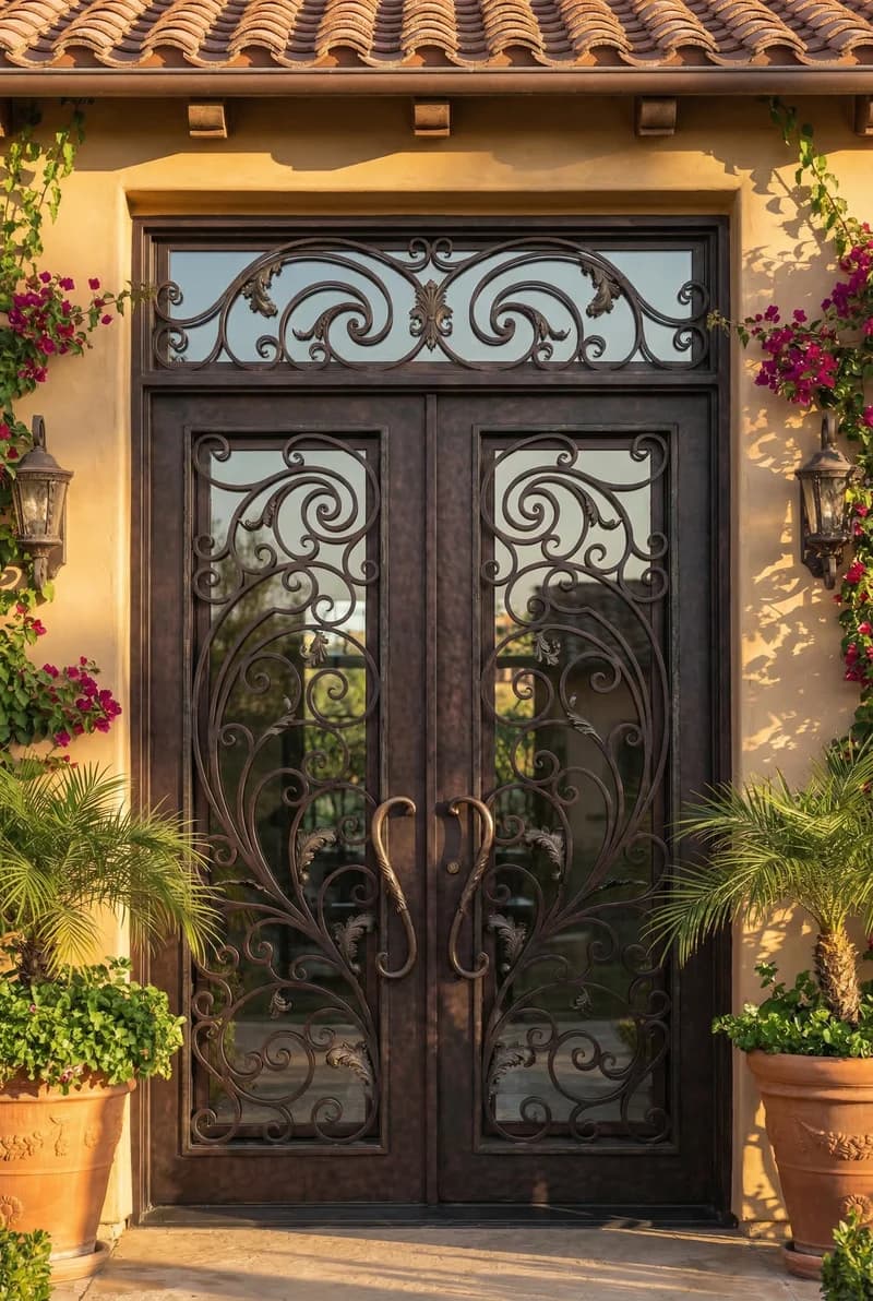 With Sidelights Double Door in setting - DT002