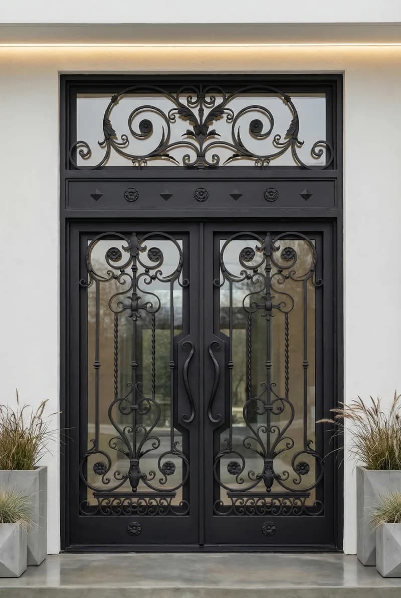 With Sidelights Double Door in setting - DT009