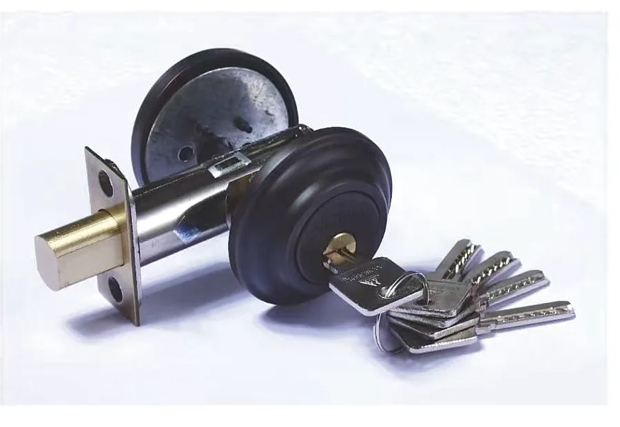 Standard US deadbolt bolt, cylinder, thumb turn and keys